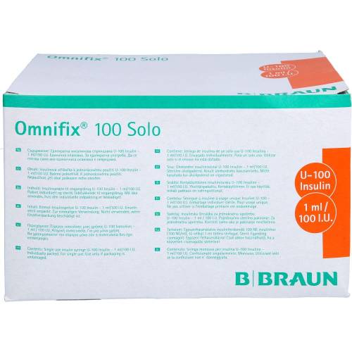 Omnifix Insulinspr.1 ml U100 100 St
