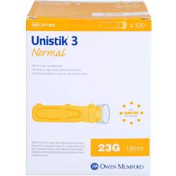 Unistik 3 Normal 1,8 mm Eindr.Tiefe Stechhilfe 100 St
