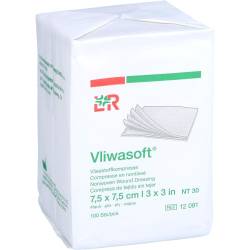Vliwasoft Vlieskompressen unsteril 7,5x7,5 cm 4l. 100 St