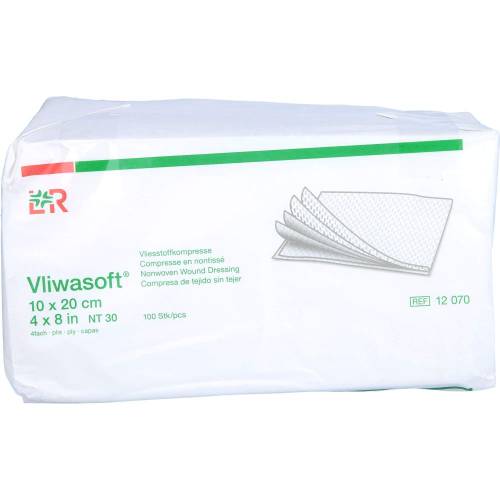 Vliwasoft Vlieskompressen unsteril 10x20 cm 4l. 100 St