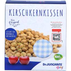 Kirschkernkissen 10x10 cm Baby weiß/blau kariert 1 St