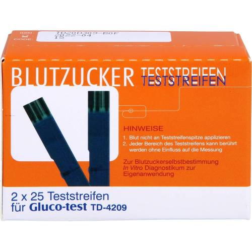 Gluco Test Blutzuckerteststreifen 50 St