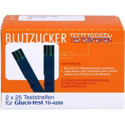 Gluco Test Blutzuckerteststreifen 50 St