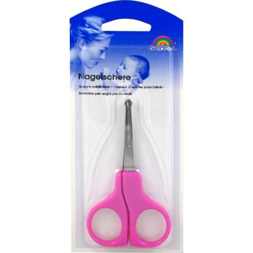 Babyschere 9 cm gebogen rosa 1 St