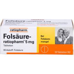 Folsäure-Ratiopharm 5 mg Tabletten 50 St