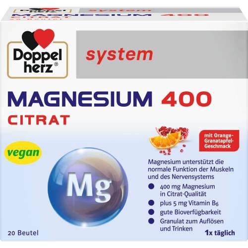 Doppelherz Magnesium 400 Citrat system Granulat 20 St