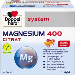 Doppelherz Magnesium 400 Citrat system Granulat 40 St
