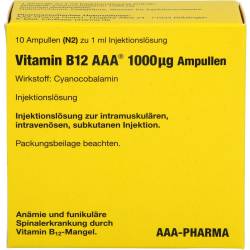 Vitamin B12 Aaa 1000 µg Ampullen Injektionslsg. 10 ml