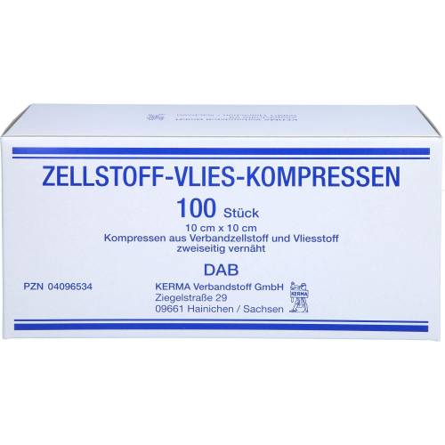 Zellstoff Vlies Kompressen unsteril 10x10 cm 100 St