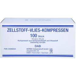 Zellstoff Vlies Kompressen unsteril 10x10 cm 100 St