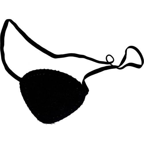 Augenklappe mit Gummiband schwarz 34000 1 St