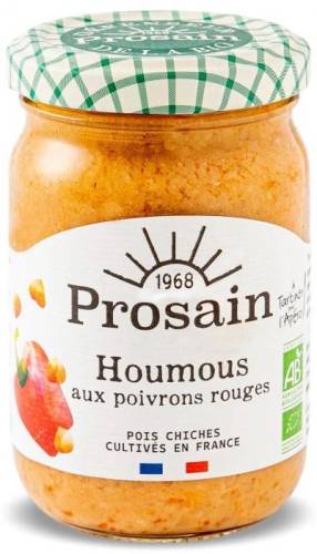 Salata humus cu ardei rosu, eco-bio, 195 g, Prosain