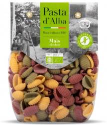 Paste tricolore gnocchetti din porumb, spanac si sfecla rosie, fara gluten, eco-bio, 250 g, Pasta d'Alba