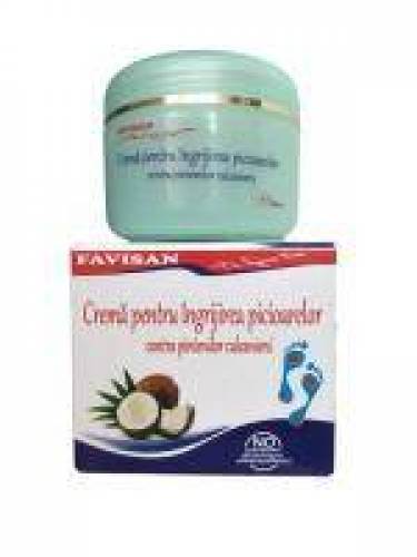 Crema pentru ingrijirea picioarelor, 50ml - Favisan