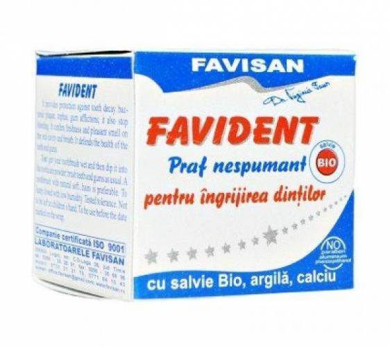 Favident nespumant -praf de dinti- eco-bio 50ml - FAVISAN