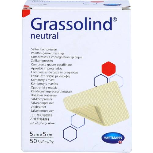 Grassolind Salbenkompressen 5x5 cm steril 50 St