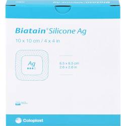 Biatain Silicone Ag Schaumverband 10x10 cm 5 St