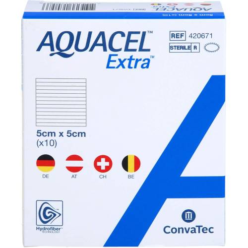 Aquacel Extra 5x5 cm Verband 10 St
