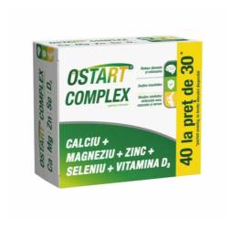 Ostart complex Ca + Mg + Zn + Se + D3 40 comprimate