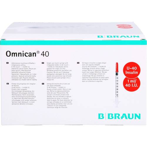 Omnican Insulinspr.1 ml U40 m.Kan.0,30x12 mm einz. 100 St