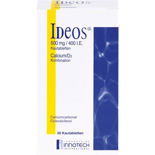 Ideos 500 mg/400 I.E. Kautabletten 30 St