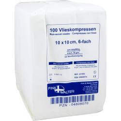 Vlieskompressen unsteril 10x10 cm 6fach 100 St