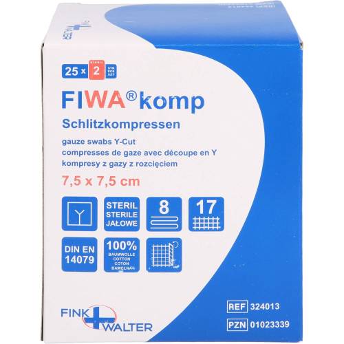 Schlitzkompressen 7,5x7,5 cm steril 8fach 50 St