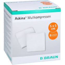 Askina Mullkompressen 5x5 cm steril 8fach 50 St