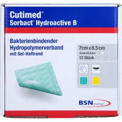 Cutimed Sorbact Hydroactive B Gel-V.7x8,5 cm haft. 12 St