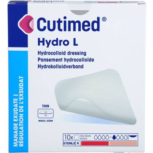 Cutimed Hydro L Hydrokolloidverb.dünn 10x10 cm 10 St