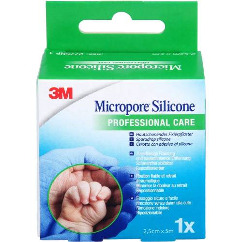 Silikonbeschichtetes Pflaster 2,5 cmx5 m Rolle 1 St