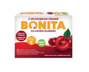 Bonita Pastile de supt cu aroma de cirese 24 comprimate