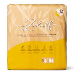 Scutece din bambus, marimea 4, 10-15 kg, 84 bucati, Zuluff