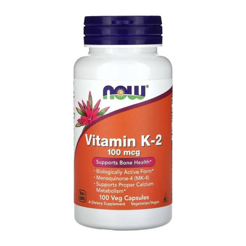 Vitamina K-2, 100 mcg, 100 capsule, Now Foods