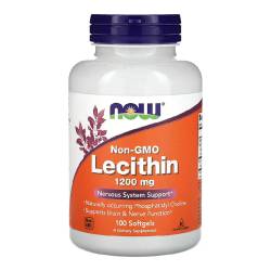 Lecitina din soia, 1200 mg, 100 gelule moi, Now Foods