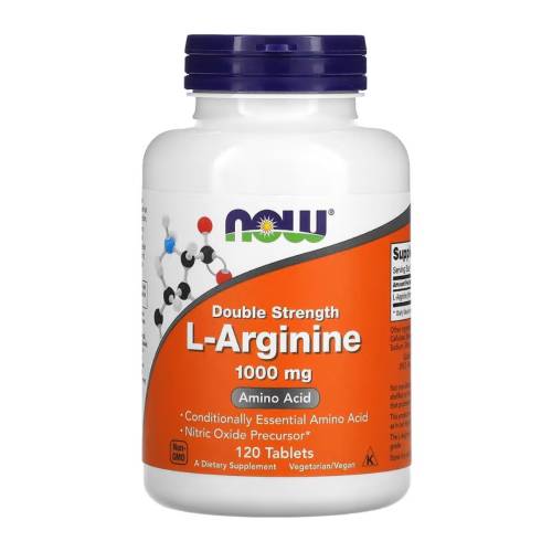 L-Arginina Forte, 1000 mg, 120 tablete, Now Foods