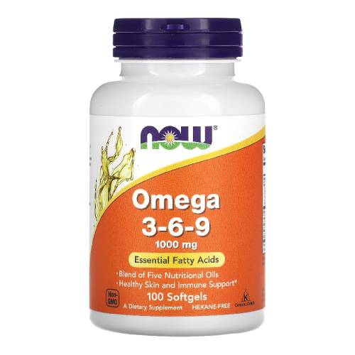 Omega 3-6-9, 1000 mg, 100 gelule moi, Now Foods