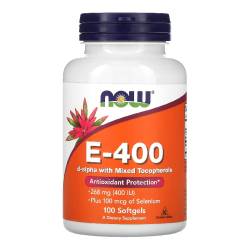 Vitamina E 400 D-Alpha, 100 gelule moi, Now Foods