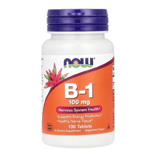 Vitamina B-1, 100 mg, 100 tablete, Now Foods