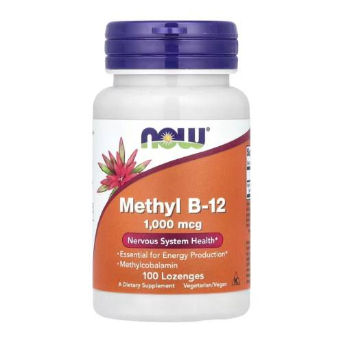 Methyl B-12 1000mcg, 100 tablete masticabile, Now Foods