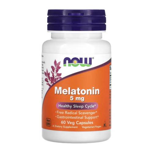 Melatonina Pura 5mg, 60 capsule, Now Foods