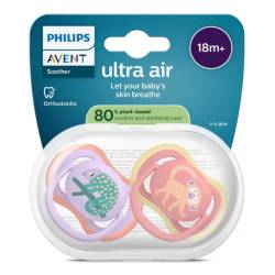 Suzete Ultra Air, 18 luni, SCF349/47, mov/roz, 2 bucati, Philips Avent