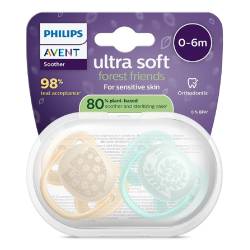 Suzete Ultra Soft, 0-6 luni, SCF091/41, Marine, 2 bucati, Philips Avent