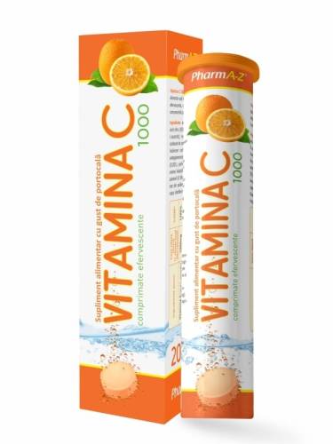 Vitamina C Orange 1000mg, 20 comprimate efervescente, PharmA-Z