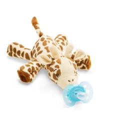 Jucarie de plus Girafa cu Suzeta Ultra Soft 0-6 luni, 1 bucata, Philips Avent