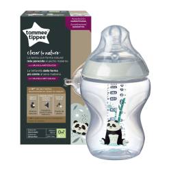 Biberon ursuleti panda PP 0 luni+ Closer to Nature, 260ml, Tommee Tippee
