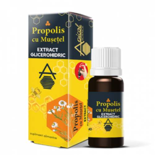 Propolis cu Musetel extract glicerohidric, 30ml - Apicol Science