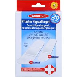 Pflaster hypoallergen sensitiv transparent 2 Größ. 20 St