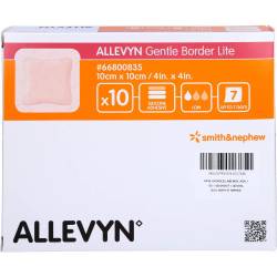 Allevyn Gentle Border Lite 10x10 cm Schaumverb. 10 St