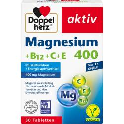 Doppelherz Magnesium 400+B12+C+E Tabletten 30 St